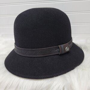 CLASSY Brixton Short Rim Felt Wool Crushable Bowler Fedora Black Size Medium